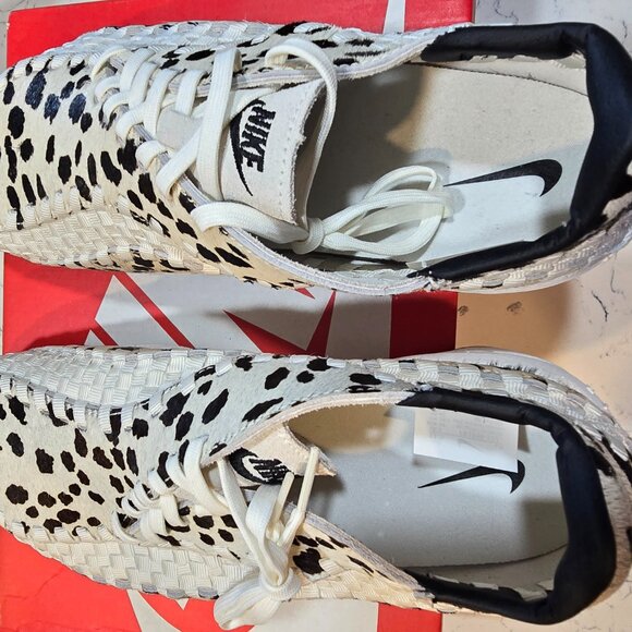 Nike Air Footscape Woven White Cow Print Mens Sz 10 Casual Shoes FB1959-102 NEW - Picture 6 of 8
